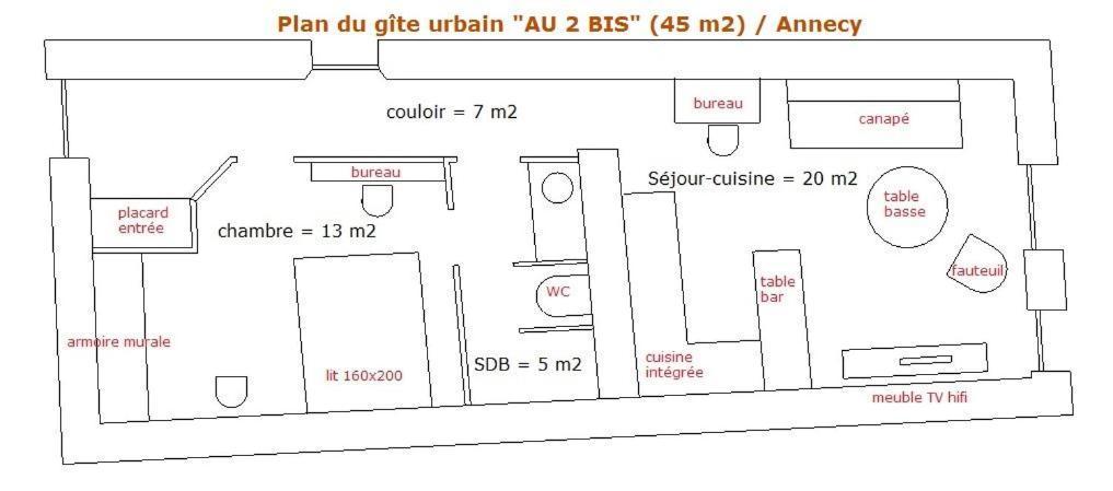 Gite Urbain Au 2Bis - Annecy Zewnętrze zdjęcie